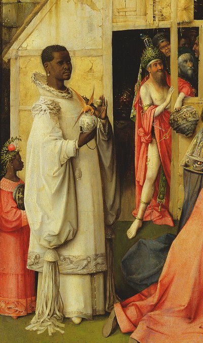 La Adoración de los Magos, (detalle) de uno de los reyes, 1510 de Hieronymus Bosch